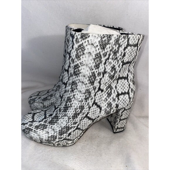 Justfab bootie Snake Platform 10 Animal Ankle Boot Francine Zip Sexy NWOT 8.5 - Picture 3 of 8